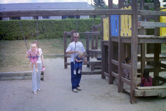 Kids enjoying the playground